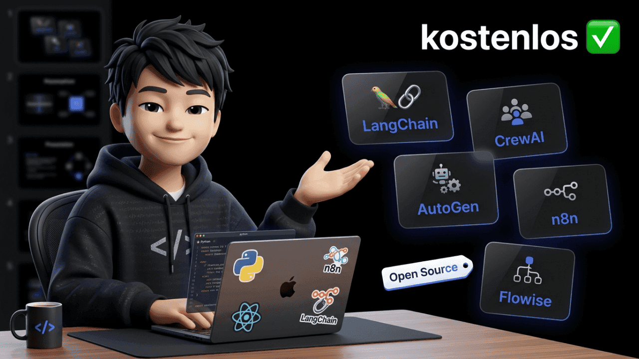 AI Agents kostenlos: Open-Source-Frameworks & Free Tools im Überblick (2026)