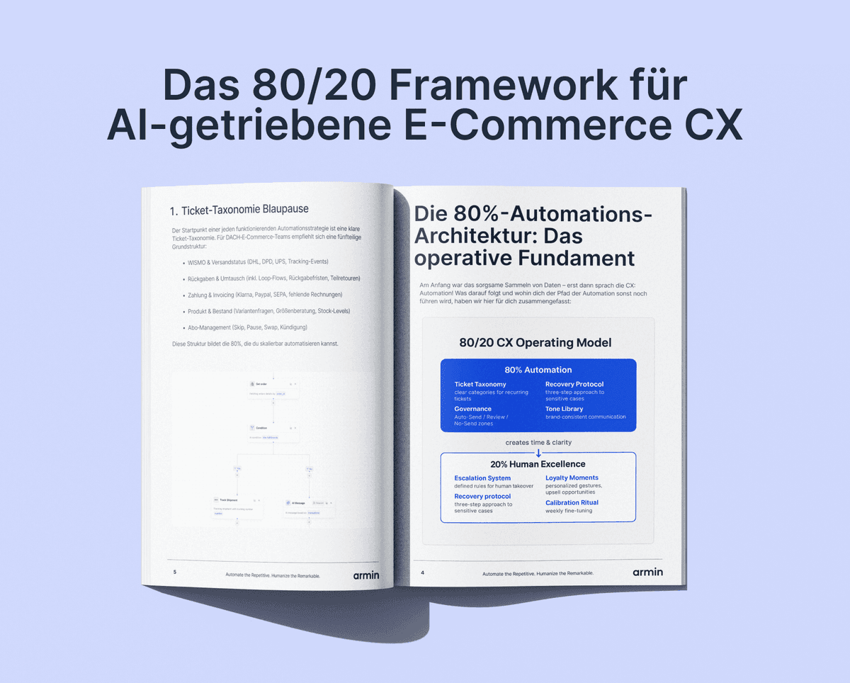 CX Whitepaper\nDas 80/20 Framework\n für AI-getriebene E-Commerce CX