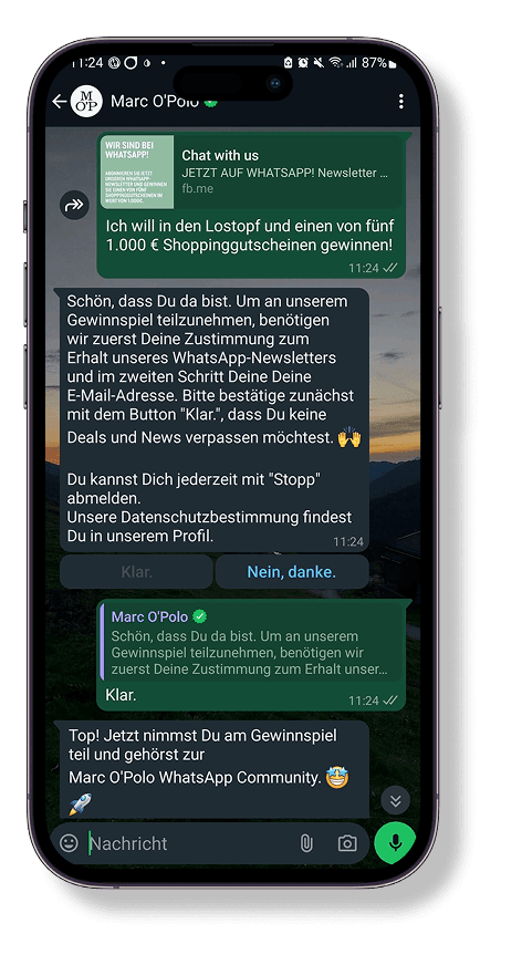 3. DSGVO-konformer Opt-in per WhatsApp
